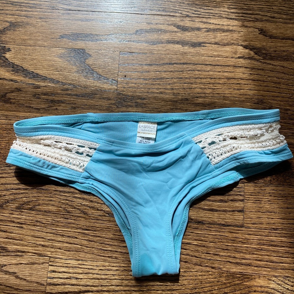 L*Space teal bikini bottoms